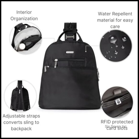 Mini Backpack Purse with RFID Card Holder, Adjustable Shoulder Strap main image 5